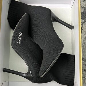 GUESS Black Knit Stiletto Sock Boots